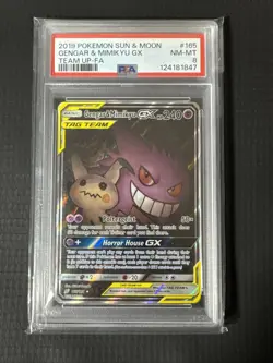 PSA 8 Gengar and Mimikyu GX 165/181 Team Up Tag Team Pokemon - Image 1