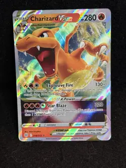Pokemon Charizard Vstar Ultra Rare Pokemon Sword & Shield Brilliant Stars 18/172 - Image 1