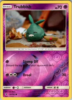 Trubbish 50/145 Guardians Rising Pokemon Reverse Holo Near Mint - Image 1