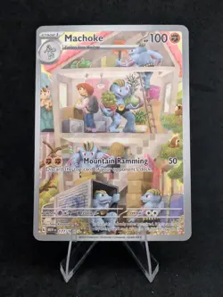 Pokemon Machoke 177/165 Scarlet & Violet 151 IR Holo ENG - Image 1