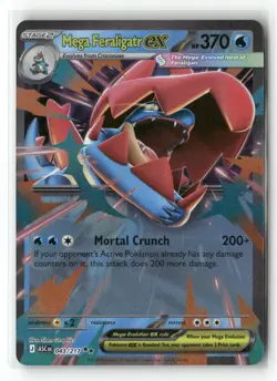 Mega Feraligatr ex 043/217 Double Rare Ascended Heroes Pokemon Holo Near Mint - Image 1