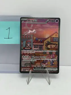 Mew EX 053 and 052 Scarlet & Violet Promo Holo Pokemon TCG Card - Image 1