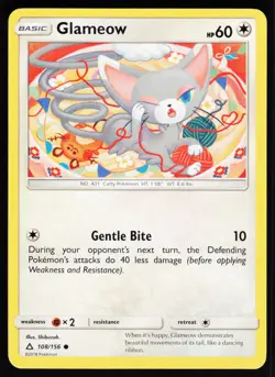 Glameow 108 156 C Ultra Prism Pokemon Lightly Played - Image 1