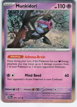 Munkidori 095/167 Rare Holo SV06: Twilight Masquerade NM Pokemon - Image 1