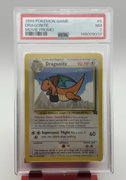 1999 Pokemon Dragonite Movie Promo #5/05/53 Holo WotC PSA 7 English - Image 1