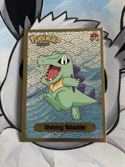 Pokemon Shining Totodile Holo Infinity Peru Exclusive NON TCG Card - Image 1