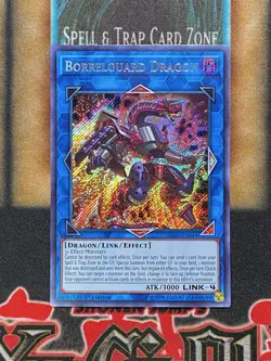 Yugioh Borrelguard Dragon BLRR-EN044 Secret Rare 1st Ed LP - Image 1