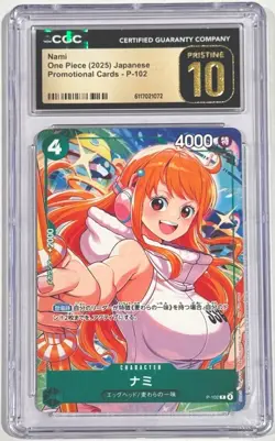 2025 One Piece Nami P-102 Promo CGC 10 Pristine Japanese - Image 1
