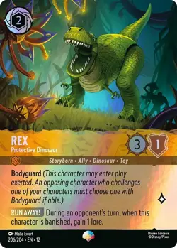 Disney Lorcana Rex - Protective Dinosaur 206/204 Wilds Unknown Epic - Image 1