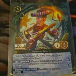 Disney Lorcana TCG Woody - Jungle Guide Floodborn Legendary Foil Shift - Image 1