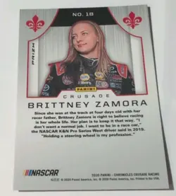 2020 Panini Chronicles - Crusade Brittney Zamora #18 Holo Prizm (RC) Rookie - Image 2