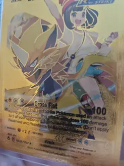 Zaraora V Gold Foil Fan Art Vinyl Textured Collector Pokemon Card Rapid Strike - Image 4