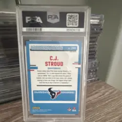 Panini 2023 Donruss Optic C.J. Stroud Texans Rated Rookie Holo Prizm #244 PSA 10 - Image 2