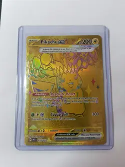 Pokemon TCG Prismatic Evolutions-Pikachu EX Hyper Rare Gold Card 179/131 - Image 3