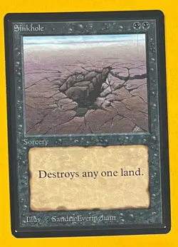 MTG SINKHOLE Beta (OldManMTG 009-371) - Image 1