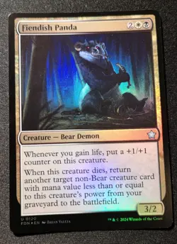 Fiendish Panda - Foil - FDN - MTG - EN - NM - 0120 - Image 1