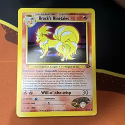 Wizards of the Coast Brock's Ninetales 3/132 Gym Challenge Holo Rare Unlimited … - Image 1