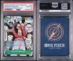 2026 One Piece OP14-EB04 Dracule Mihawk Manga Alternate Art PSA 10 #OP14-119 - Image 3