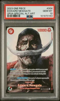 ONE PIECE KINGDOMS OF INTRIGUE EDWARD NEWGATE WHITEBEARD SP OP02 004 PSA 10 GEM - Image 1