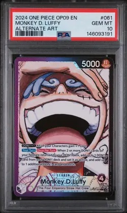 2024 ONE PIECE OP09-EMPERORS IN THE NEW WORLD #061 MONKEY D. LUFFY PSA 10 - Image 1