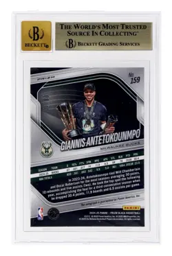 2024 Prizm Black Giannis Antetokounmpo Gold Shimmer Auto /10 Bgs 9.5 10 Pop 1/1 - Image 2