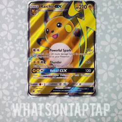 Pokemon Card Raichu GX SM90 Black Star Promo Shining Legends Special Collection - Image 1