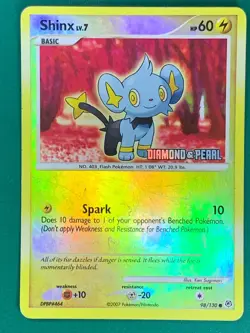 Shinx 98/130 D&P Base Set Reverse Holo Pokemon Card [2] - Image 1