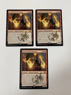 3x Seasoned Pyromancer Modern Horizons Shadow Signed By The Artist - Image 1