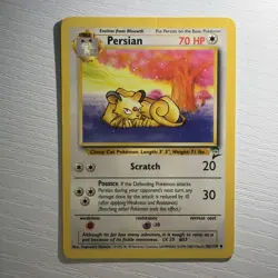 Persian 56/130 – Base Set 2 (WotC 2000) – Pokemon Card Creased - Image 1