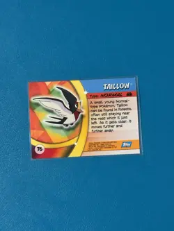 Taillow #76 Pokemon Topps Advanced Challenge Card - Image 2