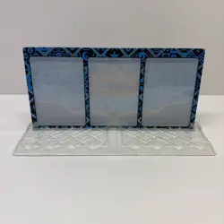 Official Pokemon Card Display Case - 3 Card, Magnetic, Acrylic Display BLUE - Image 1