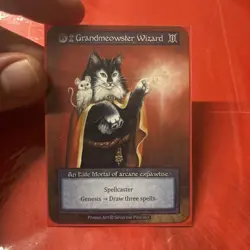 Grandmeowster Wizard Sorcery TCG Spellcaster Promo Card by Severine Pineaux - Image 1