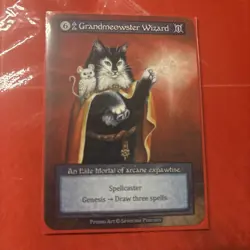 Grandmeowster Wizard Sorcery TCG Spellcaster Promo Card by Severine Pineaux - Image 2