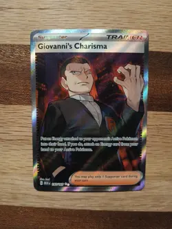 Pokemon Cards Giovanni’s Charisma 197/165 Full Art Secret Rare Pokemon - Image 1