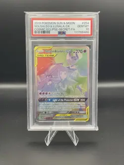 Pokemon TCG Solgaleo Lunala Tag Team GX Cosmic Eclipse Holo Card 254/236 PSA10 - Image 1