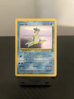 Pokemon Lapras 10/62 Fossil Holo Rare 80 HP English Trading Card 1999 - Image 1