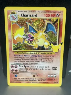 Charizard 4/102 Celebrations: Classic Collection Holo Pokemon Card - Image 1