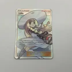 Pokemon Lillie Full Art Ultra Rare Holo SM Base Set Trainer 147/149 Card - Image 1