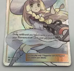Pokemon Lillie Full Art Ultra Rare Holo SM Base Set Trainer 147/149 Card - Image 4