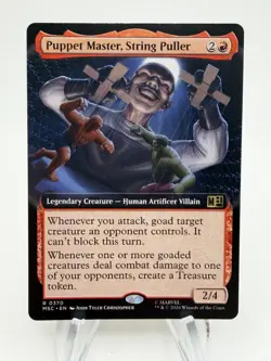 MTG Marvel Super Heroes PUPPET MASTER, STRING PULLER Extended Art Rare #370 - Image 1