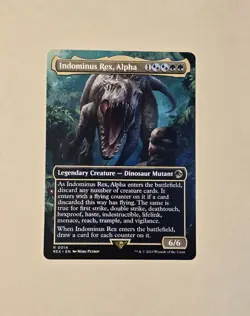MTG Indominus Rex, Alpha Borderless NM Jurassic REX Dinosaur Fast FREE shipping! - Image 1