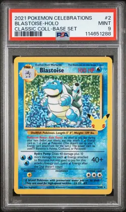 2021 POKEMON CELEBRATIONS CLASSIC COLLECTION #2 BLASTOISE HOLO PSA 9 ✅📦 - Image 1
