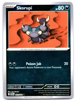 Pokemon Skorupi ME03: Perfect Order POR Reverse Holo 051/088 NM Common Naoki Sai - Image 1
