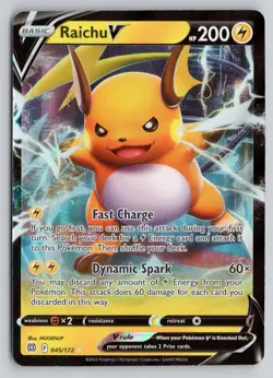 RAICHU V 045/172 HOLO V RARE BRILLIANT STARS POKEMON NM - Image 1