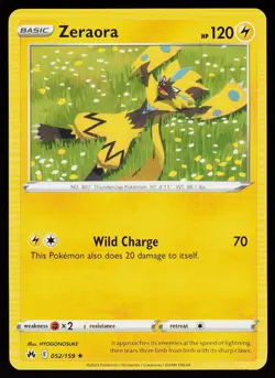 Zeraora 052/159 Rare Crown Zenith Pokemon Near Mint - Image 1
