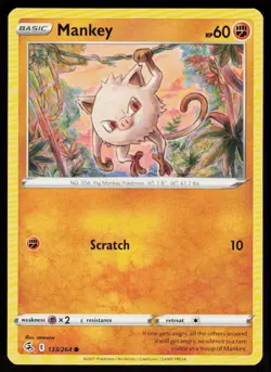 Mankey 133/264 Common Fusion Strike Pokemon Near Mint - Image 1