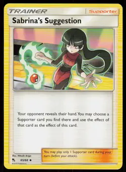 Sabrina's Suggestion 65/68 Uncommon Hidden Fates Pokemon Near Mint - Image 1