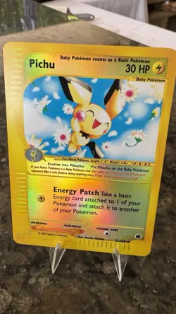 Pokemon Pichu 22/165 Reverse Holo Rare 30 HP Basic Expedition Base Set 2002 - Image 2