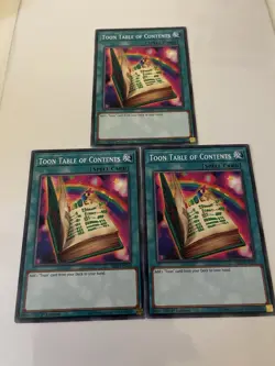 TOON TABLE OF CONTENTS SPEED DUEL SS01-ENC10 Common 1st Edition X 3 - Image 1