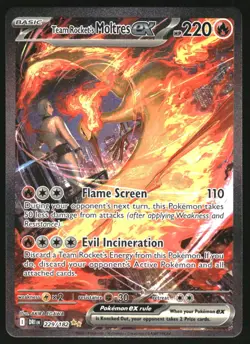2025 Pokemon SV Destined Rivals - DRI EN #229/182 Team Rocket's Moltres ex - Image 1